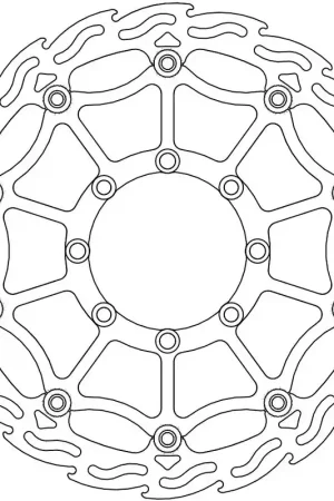 Koop Vandaag MOTO MASTER - 111042 - Brake Discs - Flame Floating Steel Disc 320mm