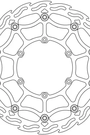 Speciale Aanbieding MOTO MASTER - 111044 - Brake Discs - Flame Floating Steel Disc 320