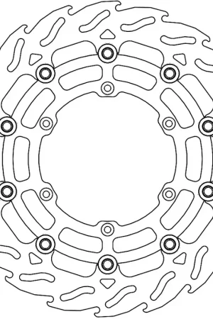 Koopje MOTO MASTER - 112296 - Brake Discs - Flame Floating Alu Disc 300