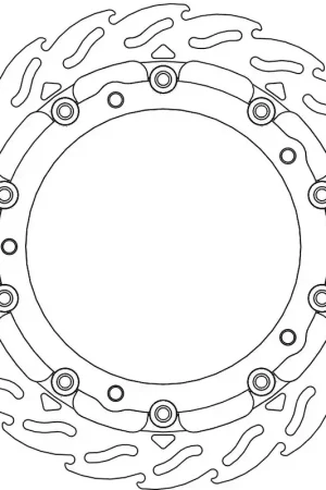 Actieprijs MOTO MASTER - FLAME 5,5MM RACING SERIES - Brake Discs - FLOATING ALU OFFSET DISC 320