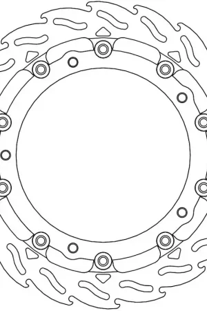MOTO MASTER - FLAME 5,5MM RACING SERIES - Brake Discs - FLOATING ALU OFFSET DISC 320 Actieprijs