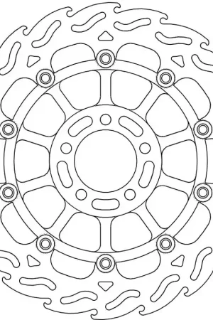Luxe MOTO MASTER - 113013 - Brake Discs - Flame Float Alu Disc 310