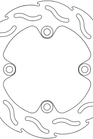 Professioneel MOTO MASTER - 110215 - Brake Discs - Flame Fixed Disc 220