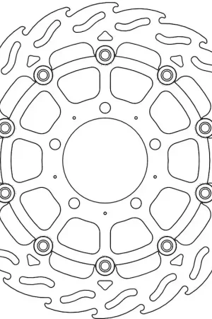 MOTO MASTER - 112047 - Brake Discs - Flame Floating Alu Disc 300 Trendy