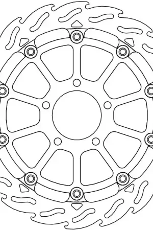 Lage Kosten MOTO MASTER - FLAME 5,5MM RACING SERIES - Brake Discs - FLOATING ALU DISC 320