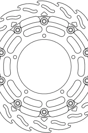 MOTO MASTER - FLAME 5,5MM RACING SERIES - Brake Discs - FLOATING ALU DISC 320 Hoge Kwaliteit
