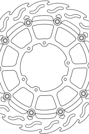 Finale Uitverkoop MOTO MASTER - 112228 - Brake Discs - FLAME FLOATING ALU DISC 320