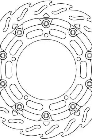 Lage Kosten MOTO MASTER - FLAME 5,5MM RACING SERIES - Brake Discs - FLOATING ALU DISC 300