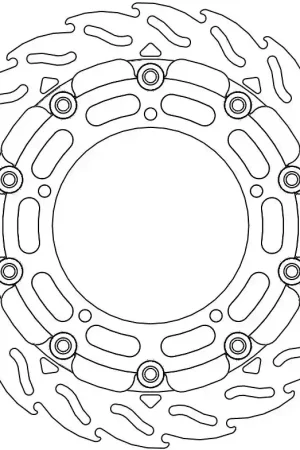 Gecertificeerd MOTO MASTER - FLAME 5,5MM RACING SERIES - Brake Discs - FLOATING ALU DISC 300