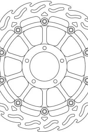 Koopje MOTO MASTER - FLAME FLOAT ALU DISC 320 - Brake Discs - Alu Disc
