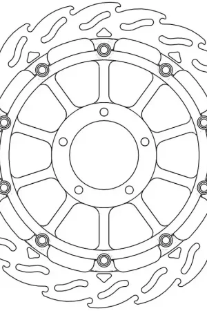 Garantie Inbegrepen MOTO MASTER - FLAME 5,5MM RACING SERIES - Brake Discs - FLOATING ALU OFFSET DISC 320