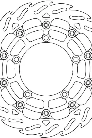 Authentiek MOTO MASTER - FLAME 5,5MM RACING SERIES - Brake Discs - FLOATING ALU DISC 310