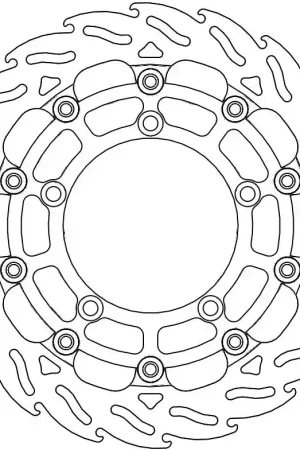 MOTO MASTER - FLAME 5,5MM RACING SERIES - Brake Discs - FLOATING ALU DISC 310 Lage Prijs