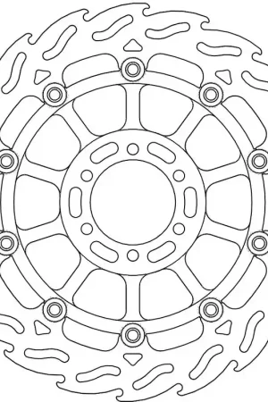 Gratis Verzending MOTO MASTER - 113010 - Brake Discs - Flame Float Alu Disc 300
