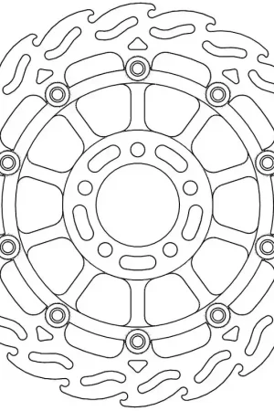 Lage Kosten MOTO MASTER - 113015 - Brake Discs - Flame Float Alu Disc 296
