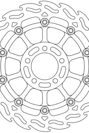 MOTO MASTER - FLAME FLOAT ALU DISC 296 - Brake Discs - Geschikt voor Kawasaki Professioneel
