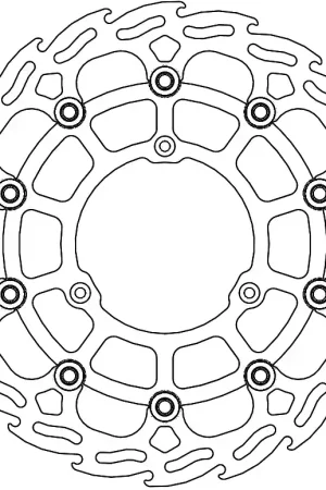 MOTO MASTER - 112304 - Brake Discs - FLAME FLOATING ALU DISC 298 Premium