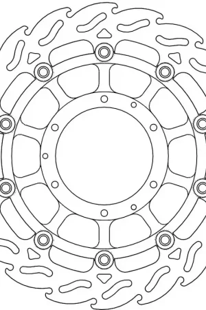 MOTO MASTER - 113001 - Brake Discs - Flame Float Alu Disc 296 Budget