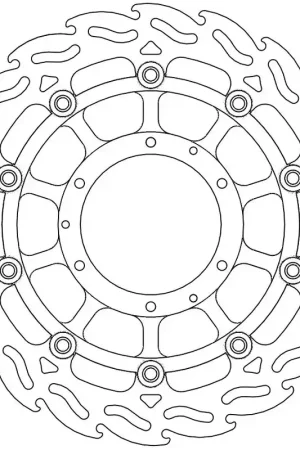 MOTO MASTER - 113020 - Brake Discs - Flame Float Alu Disc 296 Superprijs