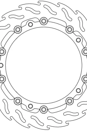 MOTO MASTER - 112120 - Brake Discs - Flame Floating Alu Disc 305 Garantie Inbegrepen