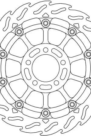 MOTO MASTER - FLAME 5,5MM RACING SERIES - Brake Discs - FLOATING ALU OFFSET DISC 300 Plaats Bestelling