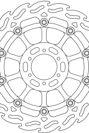 MOTO MASTER - 113003 - Brake Discs - Flame Float Alu Disc 296 Geld-Terug-Garantie