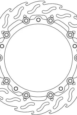 Ambachtelijk MOTO MASTER - 113099 - Brake Discs - FLAME FLOAT ALU DISC 305