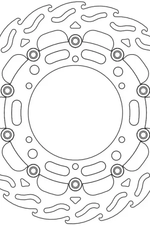 MOTO MASTER - 112070 - Brake Discs - Flame Floating Alu Disc 310 Budget