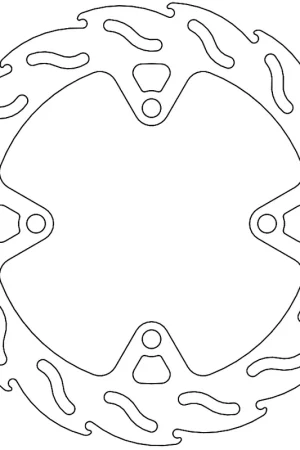 Gratis Verzending MOTO MASTER - 110678 - Brake Discs - Flame Fixed Disc 250 - Disc 6mm