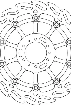MOTO MASTER - 113030 - Brake Discs - Flame Float Alu Disc 296 Exclusieve Aanbieding