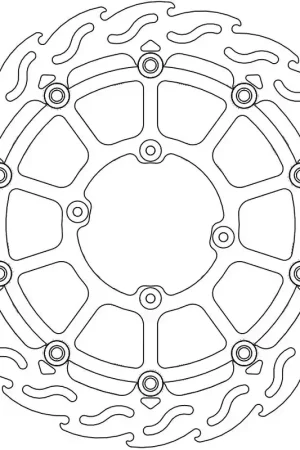 MOTO MASTER - 112230 - Brake Discs - FLAME FLOATING ALU DISC 320 Lage Prijs