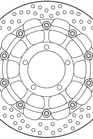 Merkproduct MOTO MASTER - HALO 5,5MM RACING SERIES - Brake Discs - FLOATING ALU OFFSET DISC 310