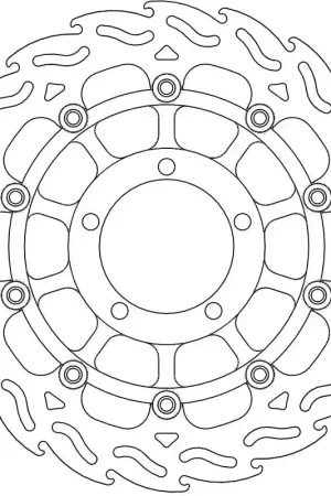 Professioneel MOTO MASTER - 113052 - Brake Discs - Flame Float Alu Disc 310