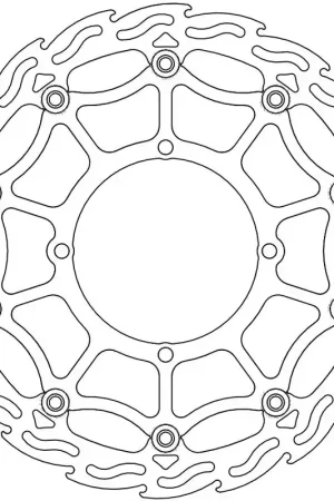 MOTO MASTER - 111038 - Brake Discs - Flame Floating Steel Disc 320MM Dagaanbieding