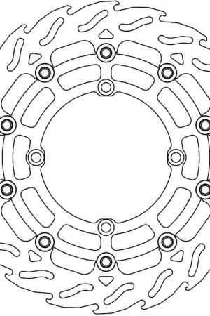 Topkwaliteit MOTO MASTER - 112302 - Brake Discs - FLAME FLOATING ALU DISC 300