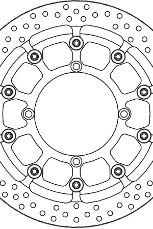 MOTO MASTER - 116110 - Brake Discs - HALO T-FLOATER ALU DISC 320 Express Levering