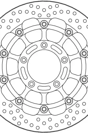 Nu Kopen MOTO MASTER - HALO 5,5MM RACING SERIES - Brake Discs - FLOATING ALU OFFSET DISC 310