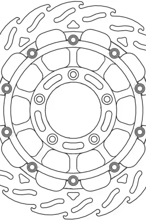 MOTO MASTER - FLAME 5,5MM RACING SERIES - Brake Discs - FLOATING ALU OFFSET DISC 310 Nu Kopen
