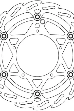 MOTO MASTER - 112081 - Brake Discs - Flame Floating Alu Disc 270 Finale Uitverkoop