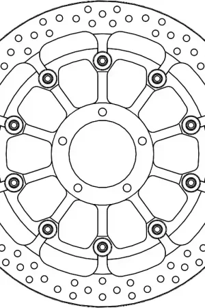 MOTO MASTER - HALO T-FLOATER ALU DISC 330 - Brake Discs - 6.0MM OFFSET Hoge Kwaliteit
