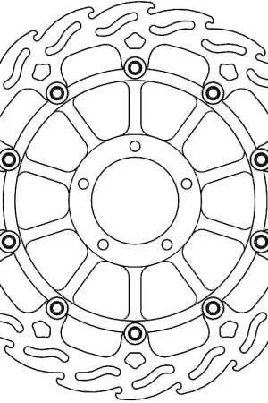 MOTO MASTER - 113237 - Brake Discs - Flame Floating Alu Disc 330 Seizoensaanbieding