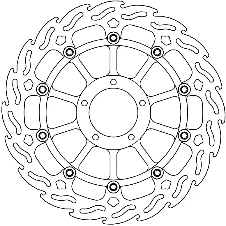 MOTO MASTER - 113237 - Brake Discs - Flame Floating Alu Disc 330 Seizoensaanbieding