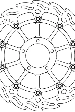 Snelle Levering MOTO MASTER - 113238 - Brake Discs - Flame Floating Alu Disc 330