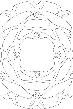 EBC - SMX6330 BLACK HUB 320MM KIT - Brake Discs - Geschikt voor Kawasaki Klx 250 Topkwaliteit