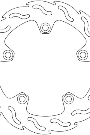 MOTO MASTER - 110337 - Brake Discs - Flame Fixed Disc 240 Nieuw