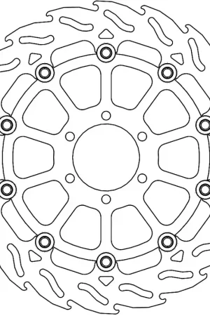 Bestseller MOTO MASTER - 112263 - Brake Discs - Flame Floating Alu Disc 300
