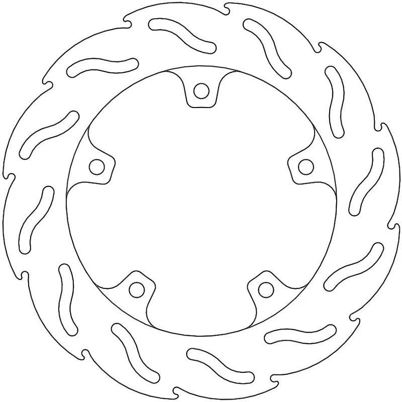 MOTO MASTER - 110416 - Brake Discs - Flame Fixed Disc 220 Lage Prijs