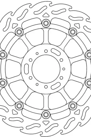 Origineel MOTO MASTER - 113169 - Brake Discs - Flame Float Alu Disc 296