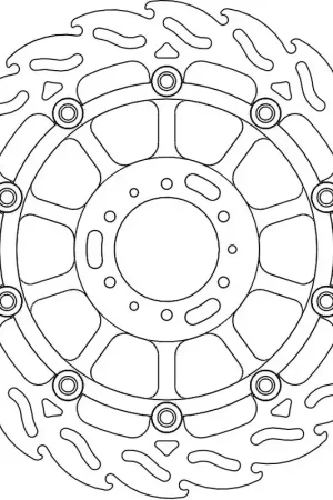 MOTO MASTER - 113170 - Brake Discs - Flame Float Alu Disc 296 Limited Edition