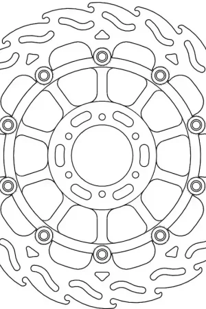 Exclusief MOTO MASTER - 113038 - Brake Discs - Flame Float Alu Disc 310